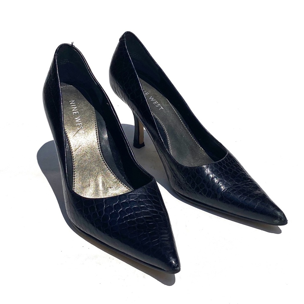 Nine West Black Kitten Heels